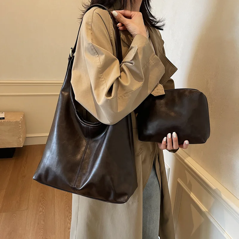 Fashionretro large capacity underarm bag women's classy work clothing tote bag