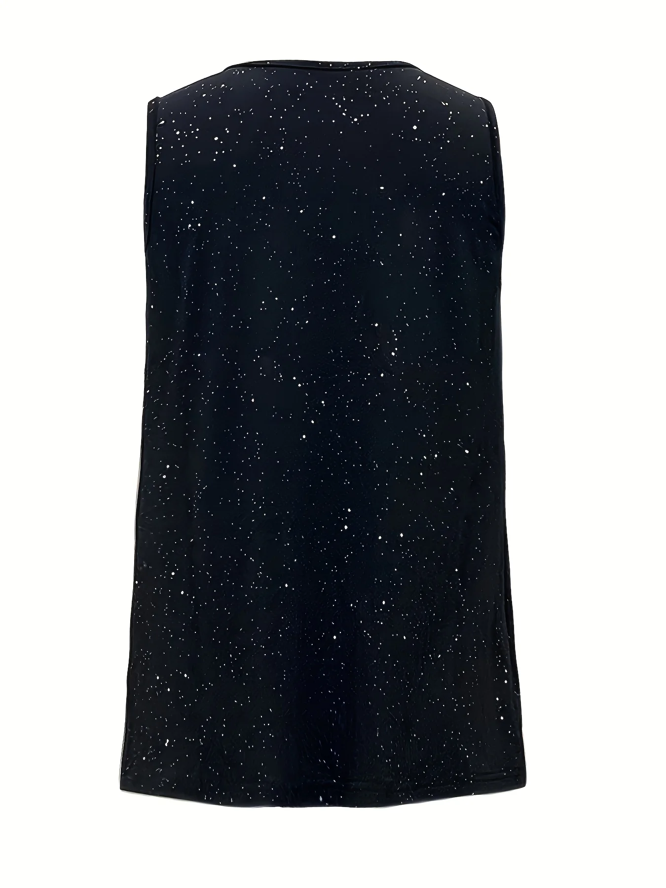Ärmelloses Party-Top für Damen in Übergröße mit Glitzer-Design und Schlüsselloch-Detail, elegante Bluse – Detail 3