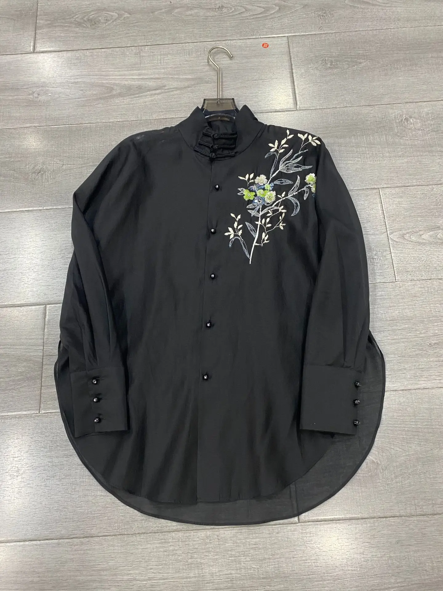 High-end lente zomer top kralen Chinese Tang kleding retro borduurwerk elegante dame blouse zonnebrandcrème kleding vrouwelijk S-XXL