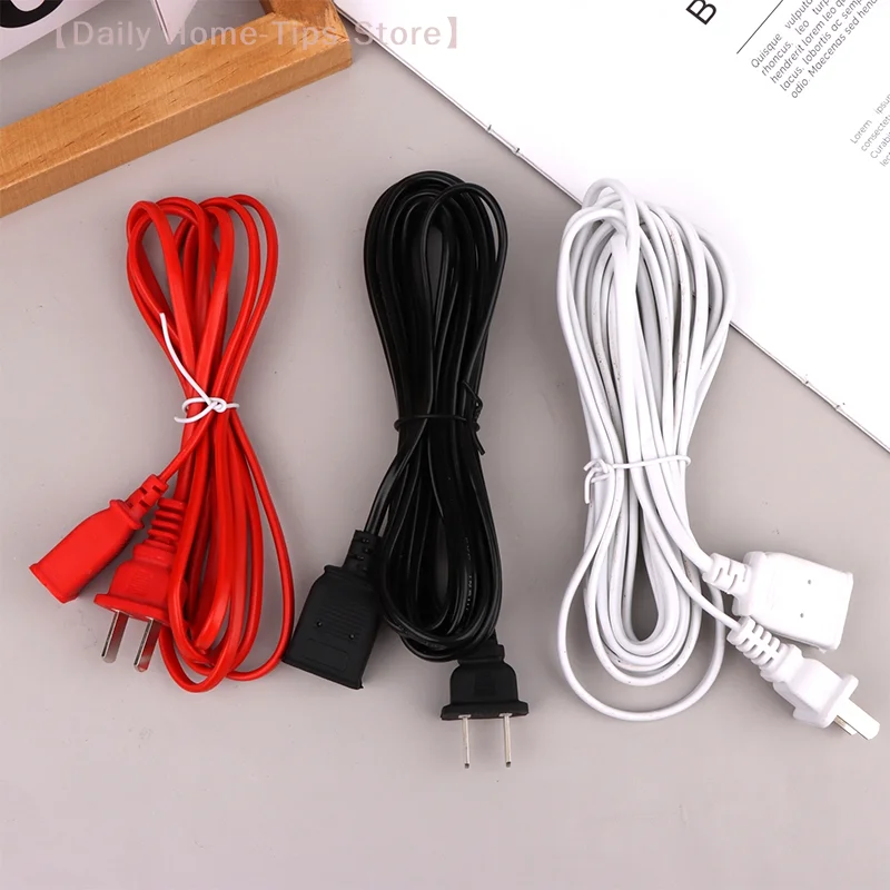 

1.5/2/2.5/4M Power Cord Extension, Male 2 Pin with On/Off Switch, Universal Cables for Electronics