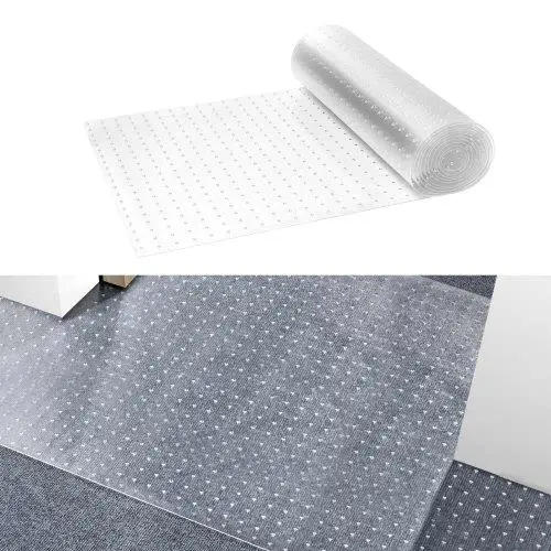 24 x 12 PVC Cat Carpet Protector Mat - Anti-Slip Scratch Guard, Easy-Cut for doorway  for pets , Scratch-Proof Floor