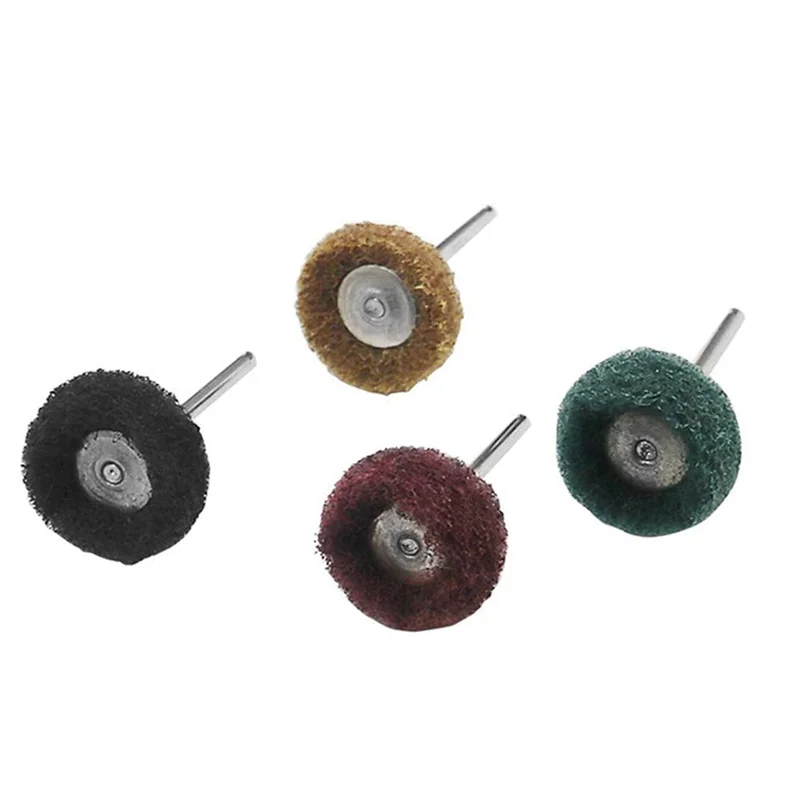 Ruota abrasiva Lucidatura Set di ruote per lucidatura Testa di molatura spazzolata in fibra di nylon per utensile rotante Dremel