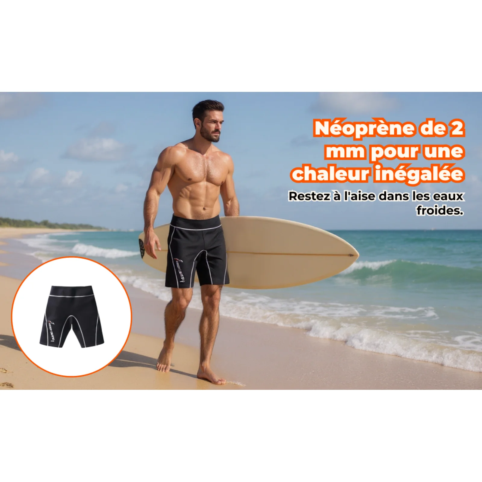 

Neoprene Wetsuit Shorts 2mm Thickened Rash Guard Trousers Surf Diving Gear for Men Women Swimming