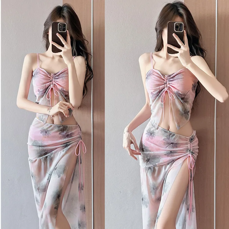 كبير الحجم المرأة بيكيني مجموعة ملابس السباحة عارضة الحرارية الربيع Vaion التخسيس طويل الدكتور مثير المحملة ملابس السباحة مجموعة #4