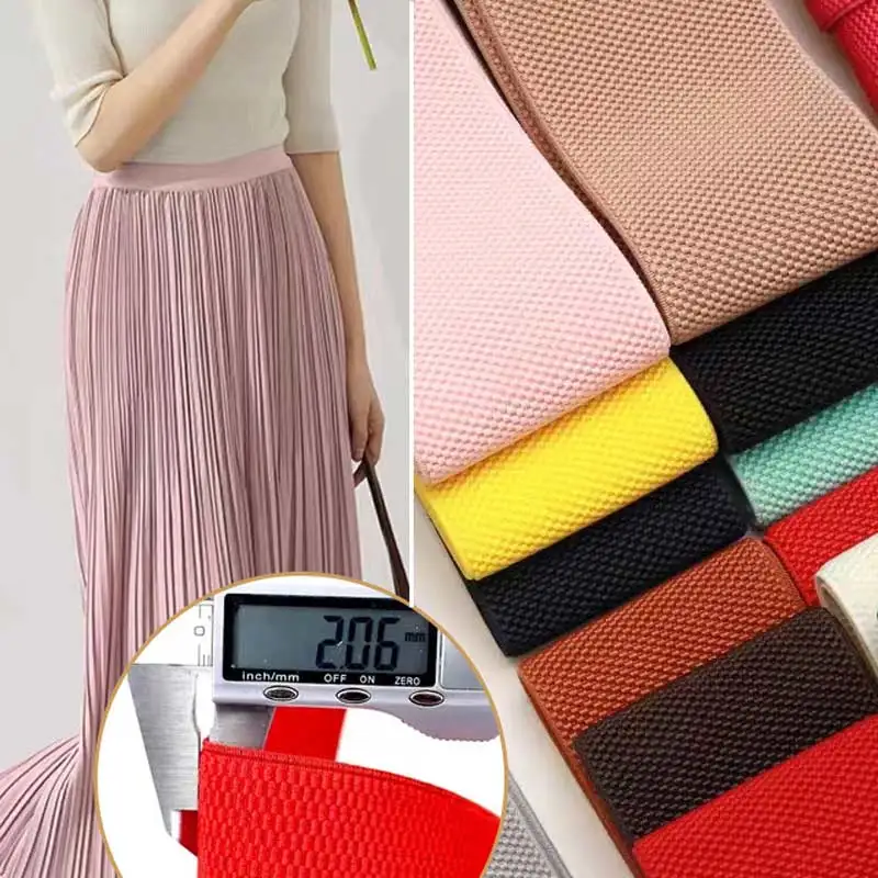 6CM wide  high quality durable pants skirt belt Color Elastic Band / Twill Elastic Tape  Latex Elastic Tape Rubber Band