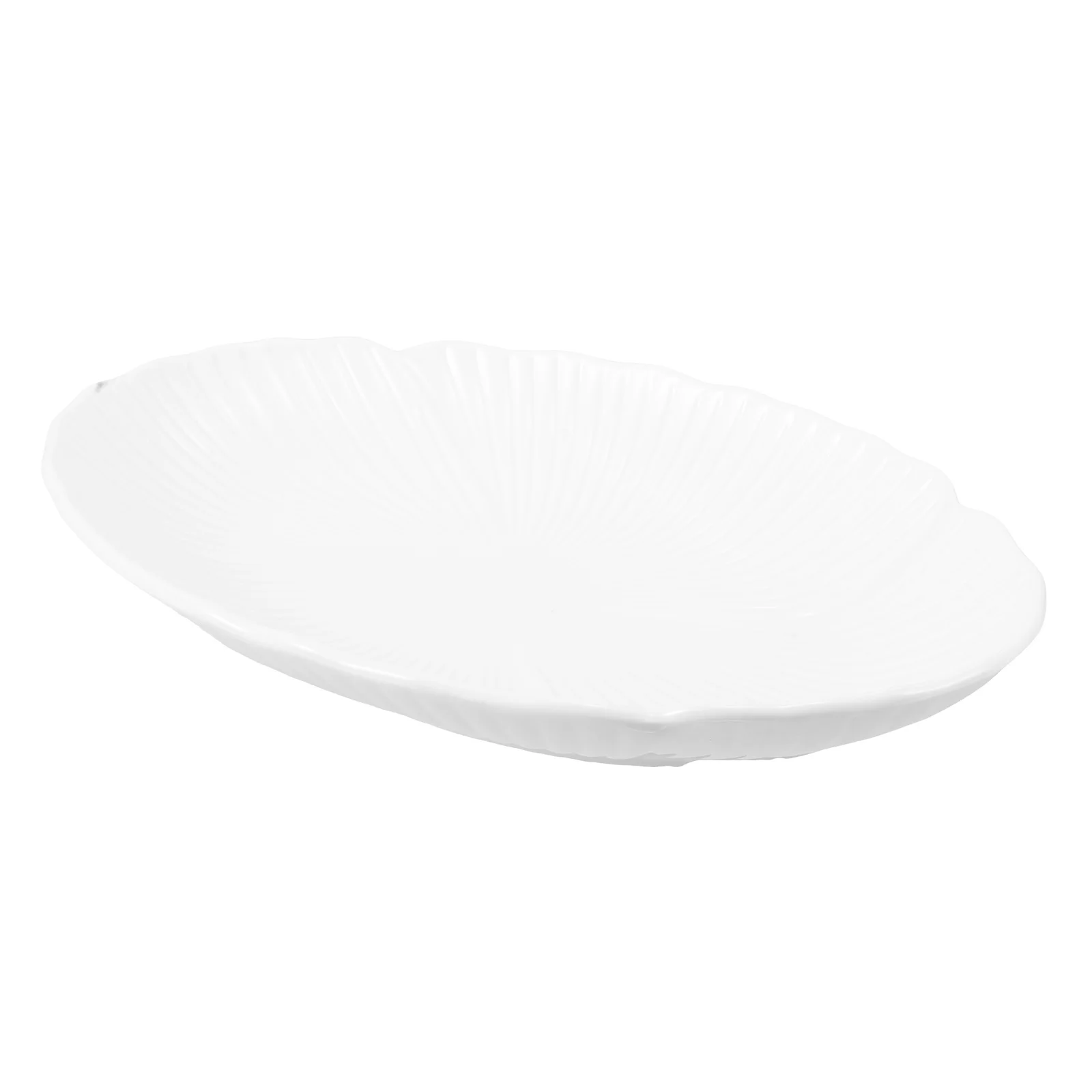 

Photography Decorative Tray Pastry Plate Delicatessen Dim Sum Pepper Salt White Cream Elegant Versatile Creative Oval Porcelain
