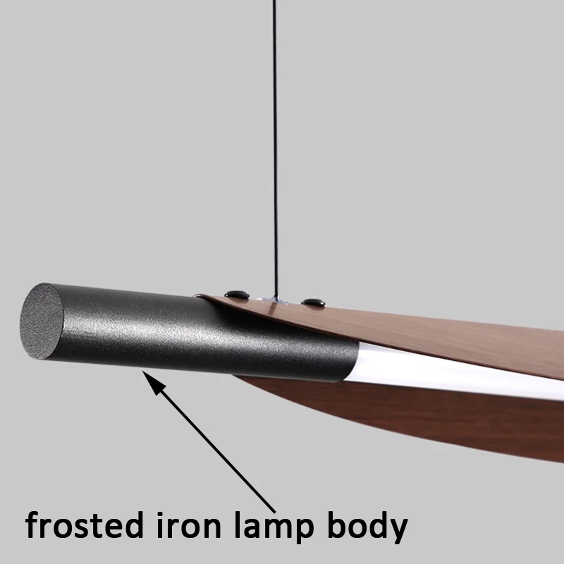 Wabi-Sabi نمط فريد الشكل خشب الجوز الأسود قلادة أضواء لغرفة الطعام غرفة نوم دراسة مكتب المنزل أضواء الثريا