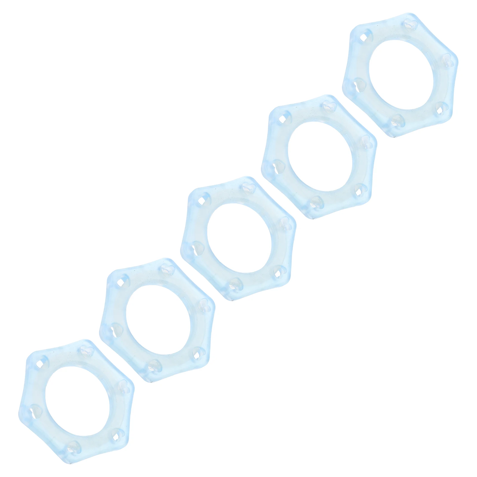 

5pcs Glow In The Dark Anti-Rolling Microphone Rings Skidproof Rubber Holder For Wired Wireless Ktv Bar Use Mic Protection Ring