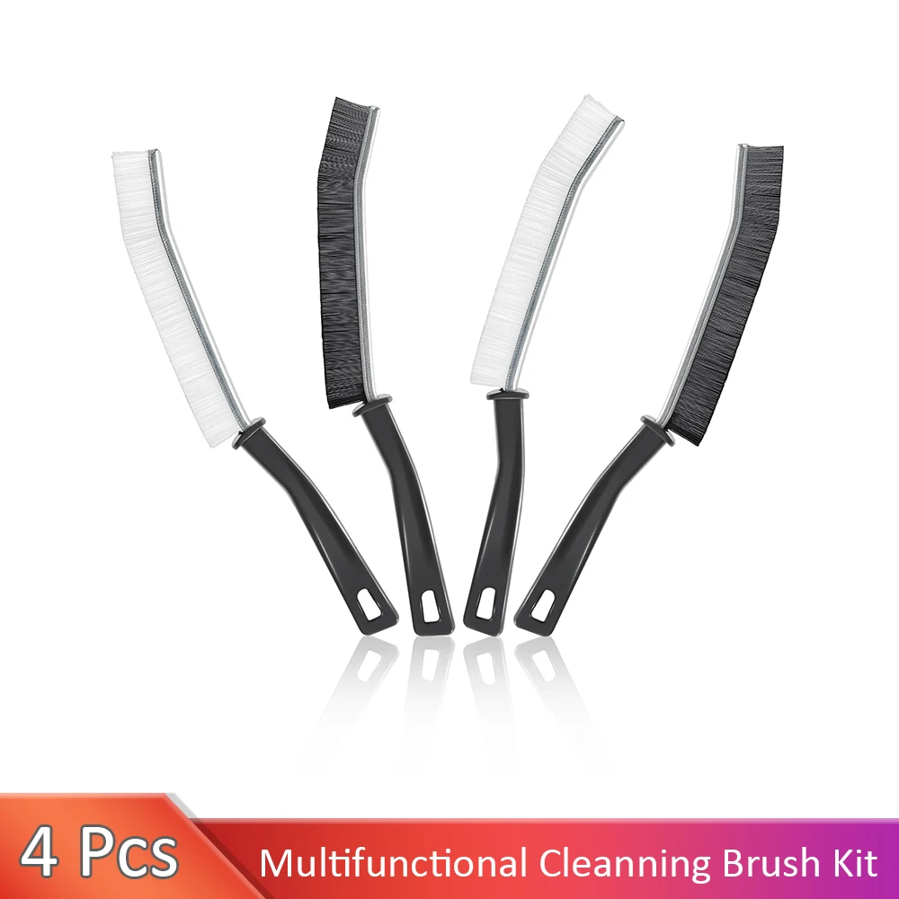 4 Pcs 2023 New Multifunctional Crevice Cleaning Tool Dead Corners Gap Brushes for Bathroom Kitchen Tiles Window Door Slots