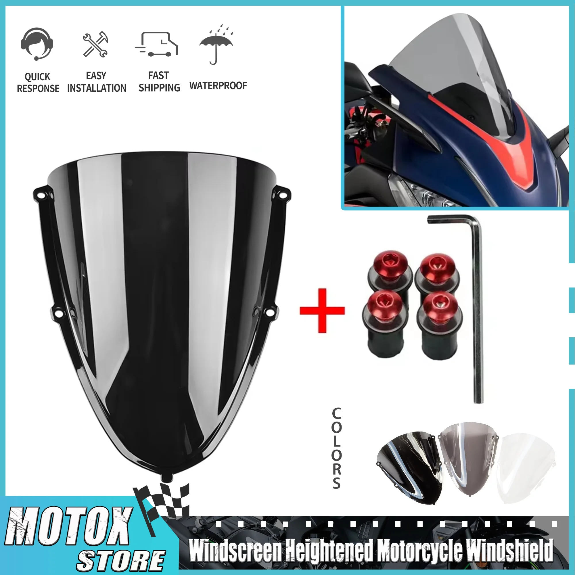 

Для APRILIA RS660 RS 660 2020-2202 ветровое стекло повышенное лобовое стекло, конкурентоспособная модель, подходящие дефлекторы ветра 2021 2022 2023