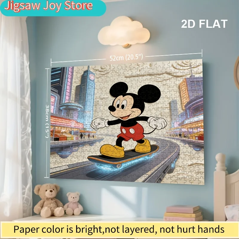 ดิสนีย์ ดิสนีย์ สติทช์ และมิกกี้ โฮม เดคคอร์ ไพรント |   ปริศนาจิ๊กซอว์แบบแบน 2 มิติ เหมาะสำหรับการทดสอบความฉลาดของผู้ใหญ่ เหมาะสำหรับคริสต์