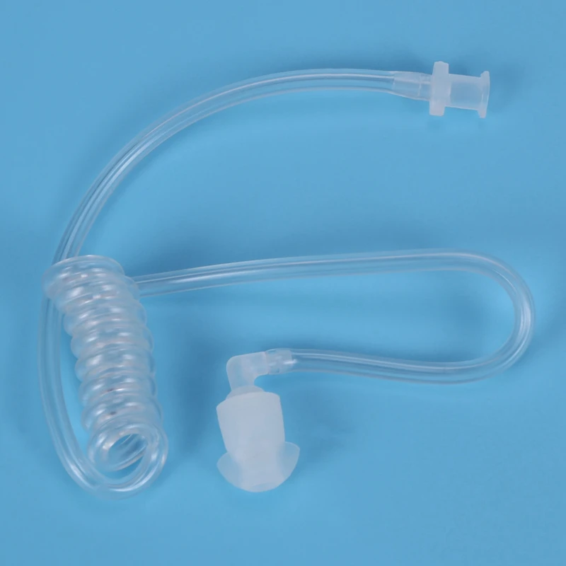 5X Earphone Accessories Transparent Coil Acoustic Air Tube Earplug For Two-Way Radio Walkie Talkie Earpiece Headset