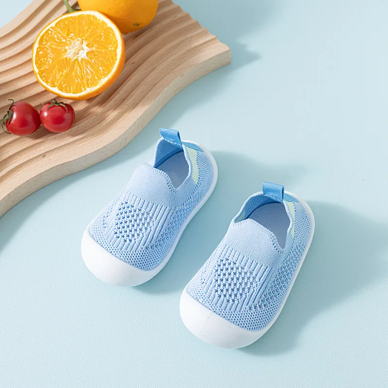 

Baby Shoes Anti-slip Breathable Infant Crib Floor Socks with Rubber Sole for Children Girls Boys Mesh Shoes Soft Bottom Slippers