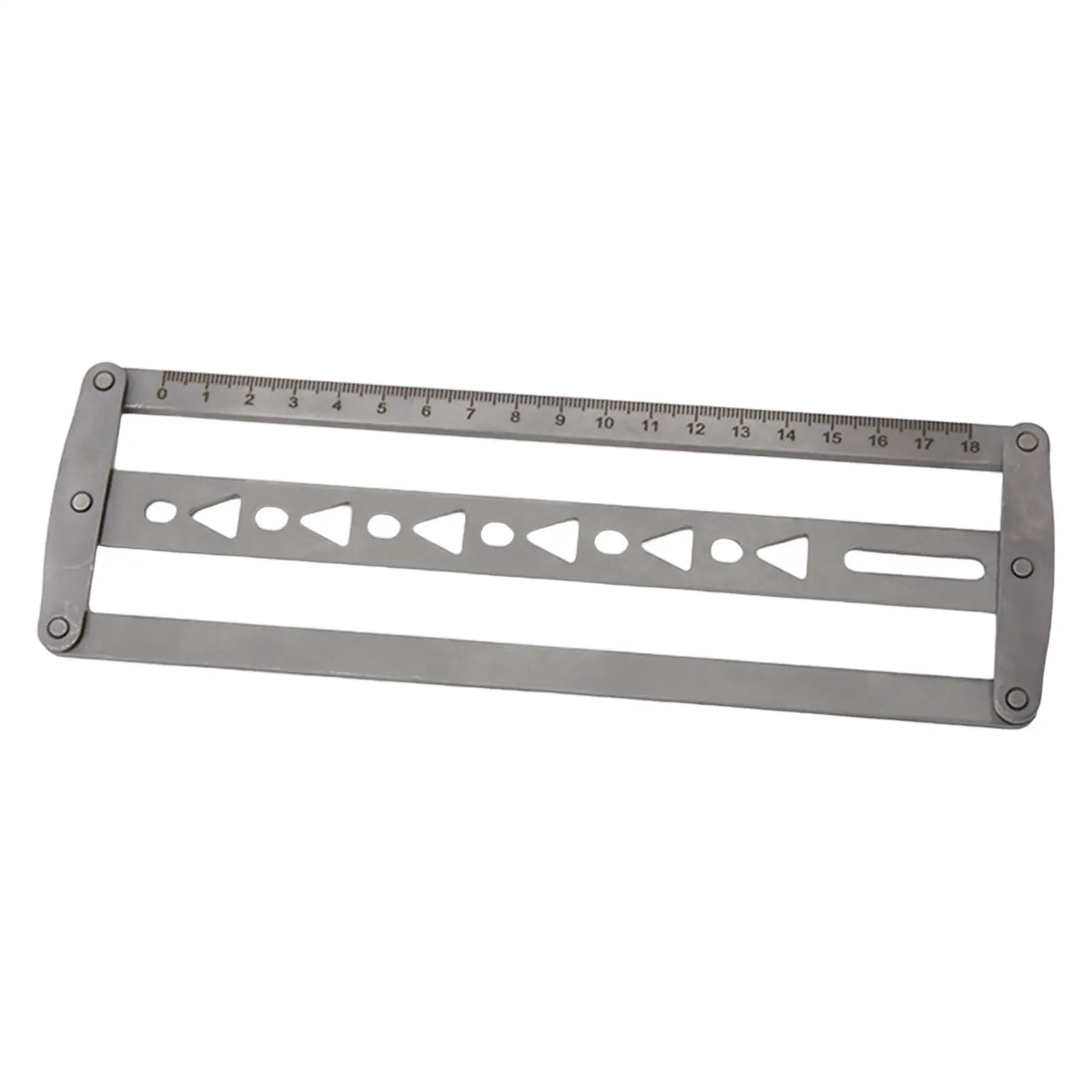 Belt Template Iron Center Positioning Ruler Measuring Tool for Leather Craft Belts and Strap Edging