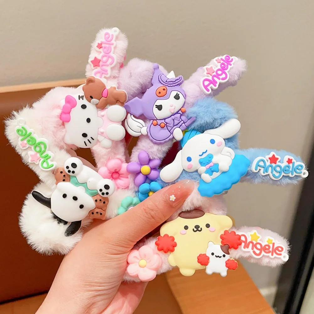 Cartoon Plush Children's Grabber Little Girl's Hairpin Does Not Hurt The Back of The Head, Hairpin Shark Clip Hair Accessory