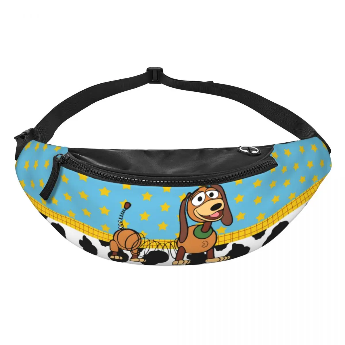 

Custom T-Toy Cartoon S-Story Fanny Pack Men Women Fashion Crossbody Waist Bag for Hiking Phone Money Pouch