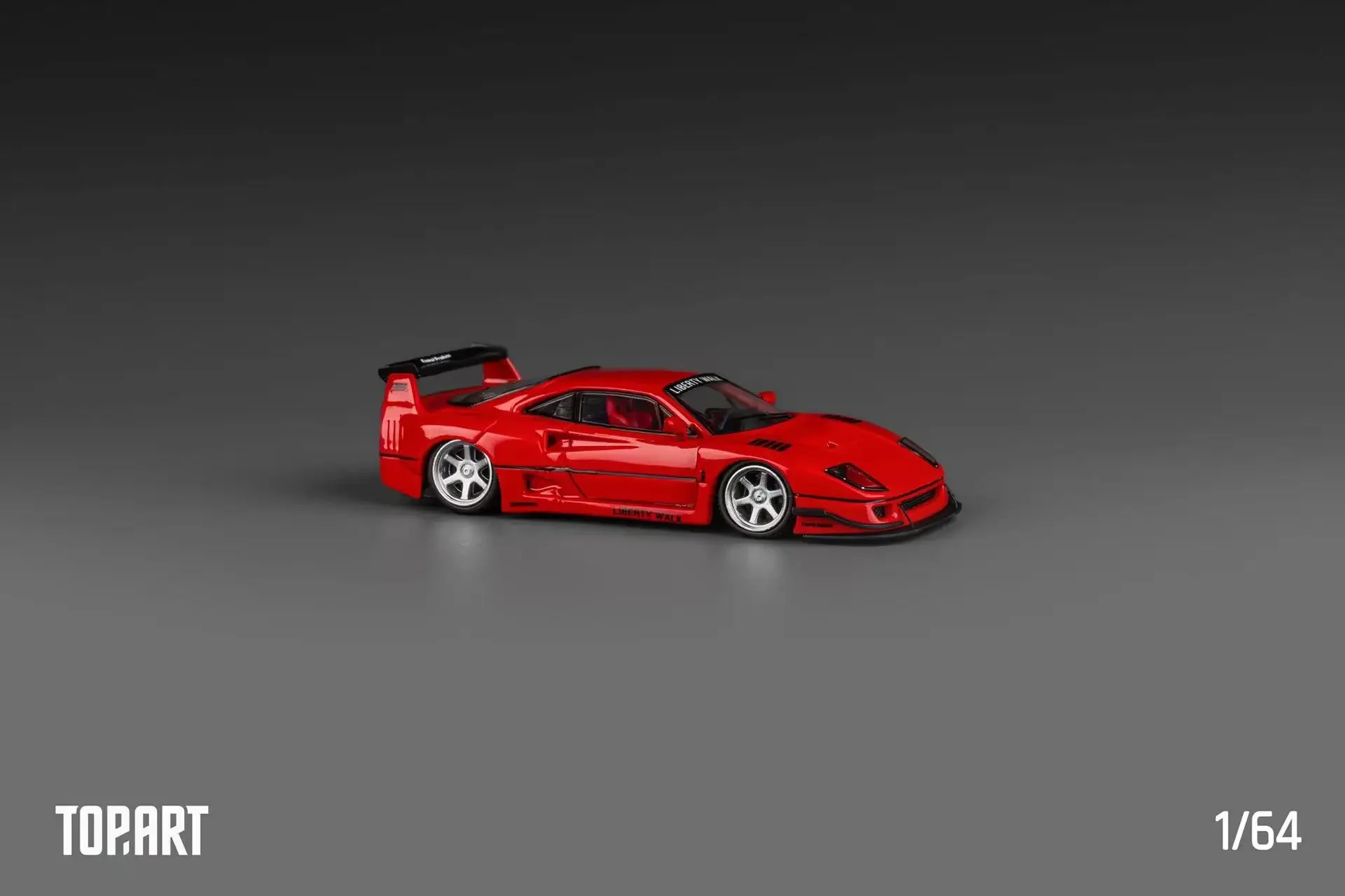 TOP Model 1:64 LB-Works F40 White/Red Diecast Model Car