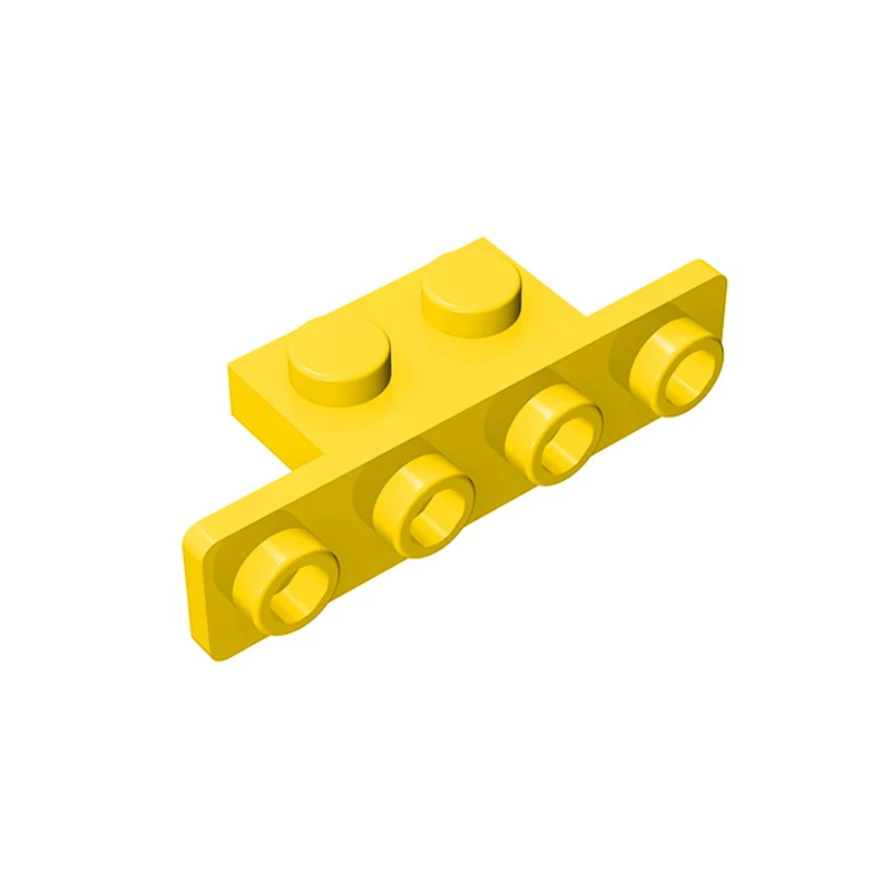 10pcs MOC Brick Parts 10201 Bracket 1 x 2 - 1 x 4 with Rounded Corners Compatible Building Block Particle DIY Assmble Kid Toy 1