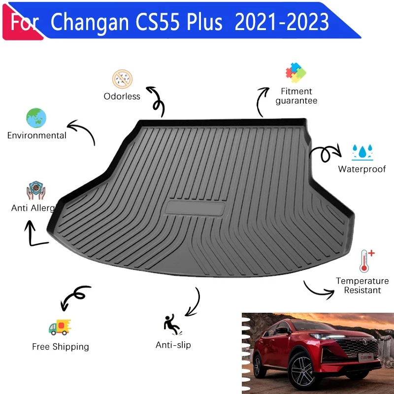 

Car Trunk Mat for Changan CS55 Plus 2023 Accessories II MK2 2021 2022 TPE Material Car Rear Cargo Tray Trunk Mats Accessories