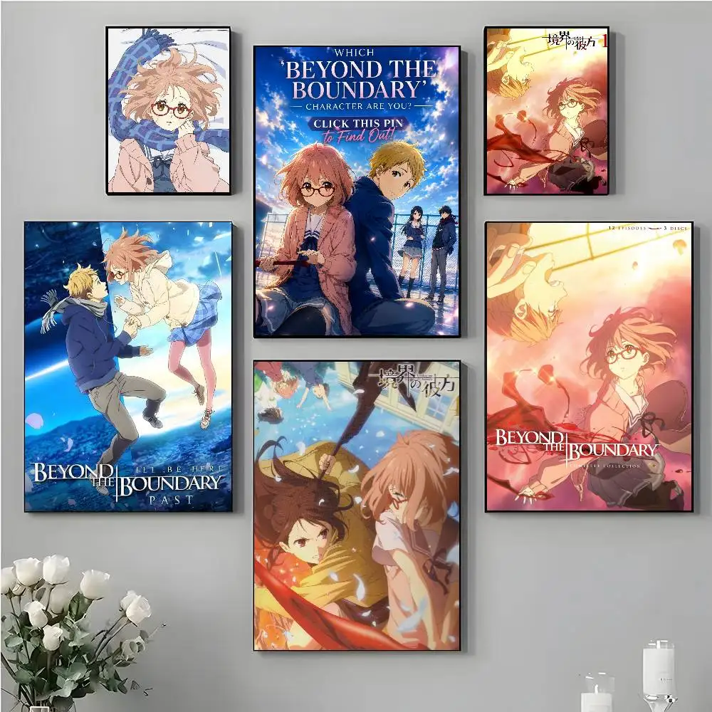 Fantasy Anime B-Beyond the Boundary Poster Self-adhesive Art Waterproof Paper Sticker Coffee House Bar Room Wall Decor