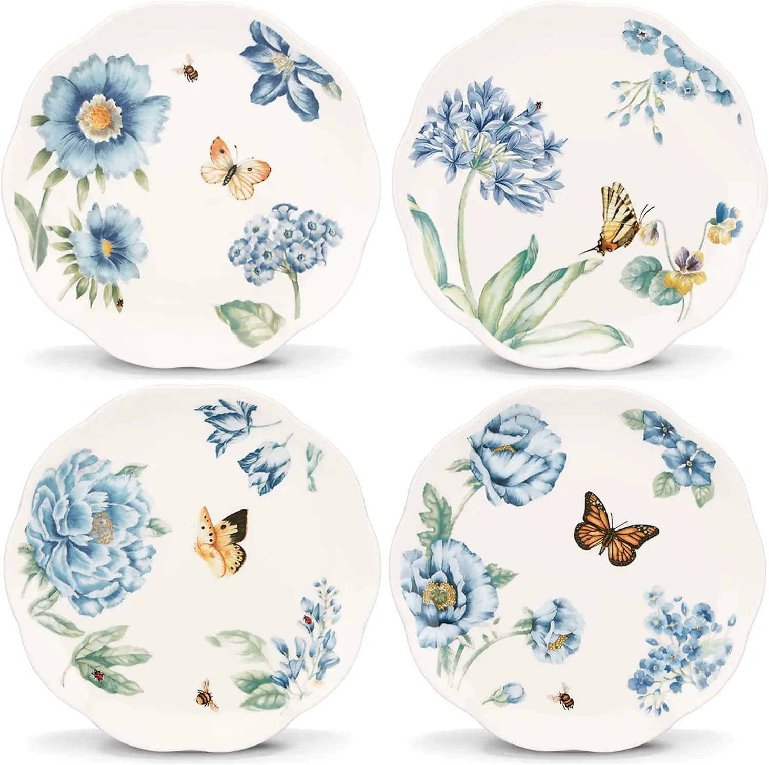

833416 Набор десертных тарелок Butterfly Meadow Blue из 4 предметов