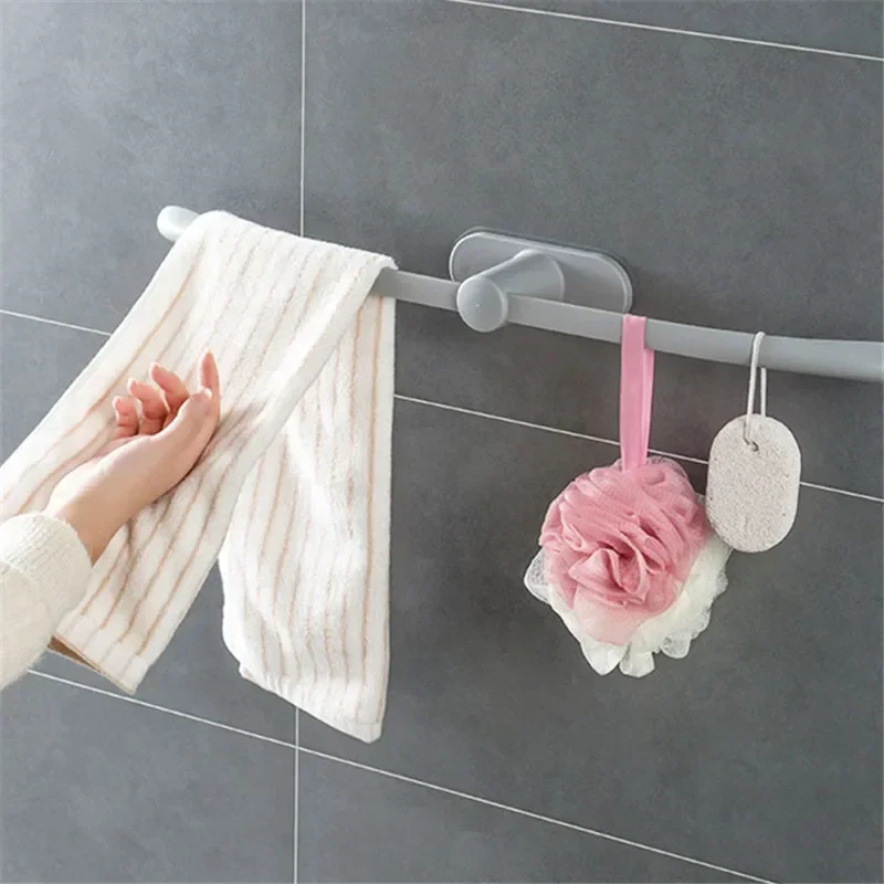 

Bathroom Towel Rack Creative Modern Simple Towel Hanging Pole Non Perforated Bathroom Towel Storage Rack