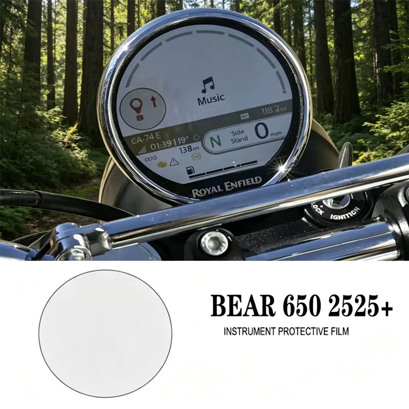 2025- For Royal Enfield Bear 650 2025 New Motorcycle Protection Instrument Film Accessories Scratch Cluster Screen Dashboard