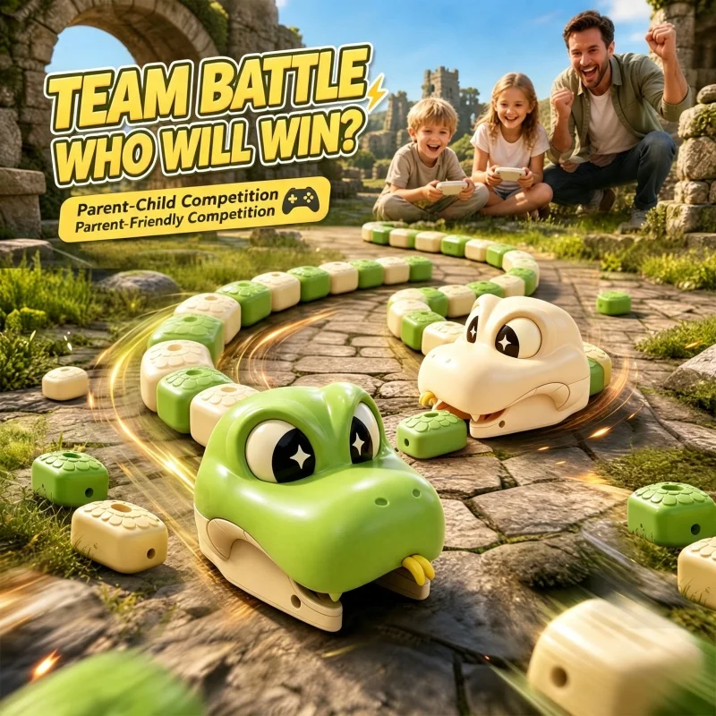 Magnetic Remote Control Snake Children Interactive Competition Games Toy Greedy Bean Electronic RC Animals Car Toys for Kids