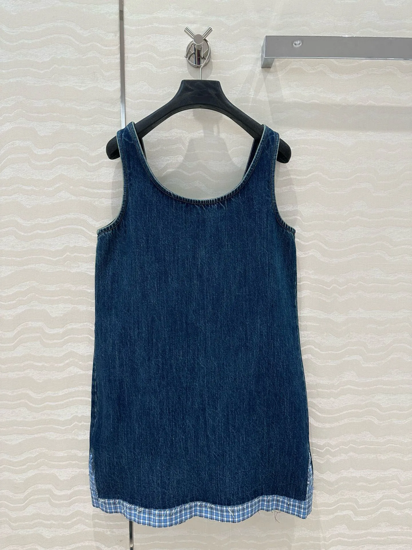 25 Spring/Summer New Product Intellectual Molecular College Style Denim Denim Dress Retro and Clever Girl Tank Top Skirt