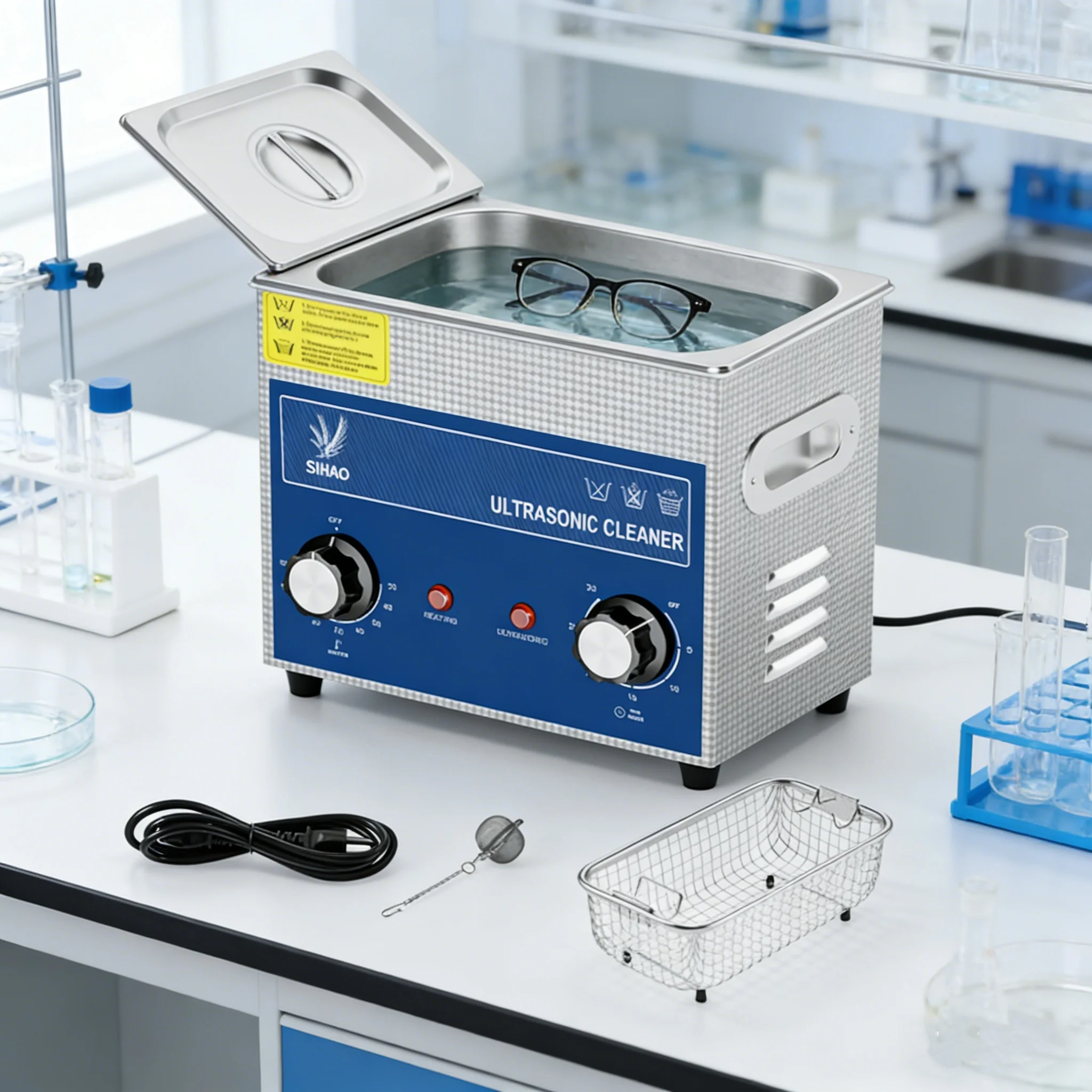 SIHAO 2-30L Ultrasonic Cleaner Machine 40KHZ With Heated Washing Professional Ultrasonic Cleaning for Jewelry Eyeglass Rings