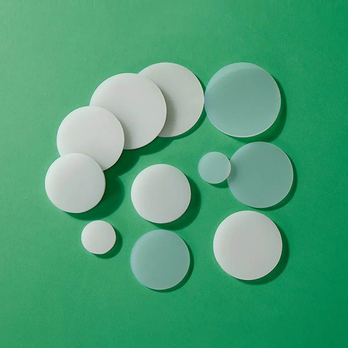 6-100mm White Self Adhesive Anti Slip Silicone Bumper Pads Thick 0.5-5mm Furniture Cabinet Rubber Feet Pad Mat Shock Absorber
