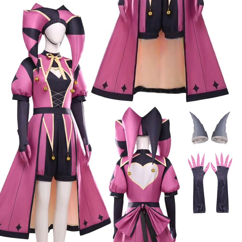 

Fantasia Game Freak Circus Columbine Cosplay Clothing Anime Women Disfraz Costume Female Halloween Carnival Party Clothes