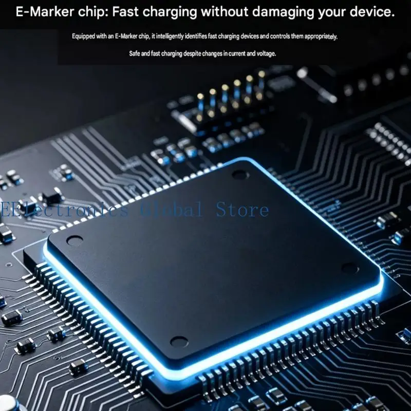 462B Travel USB C Cable, Type C 10Cm Flat Short Cable With Keyring Hook, PD240W Charging, 80Gbps Data and 8K 60Hz Video Support