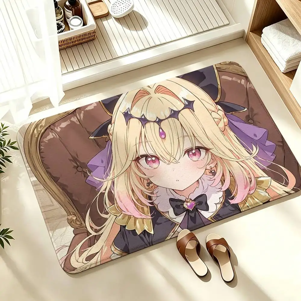 CUTE M-Moria Luruka Star Detective Precure  Soft Absorbent Decorative Floor Mat for Bathroom Entryway Living Room