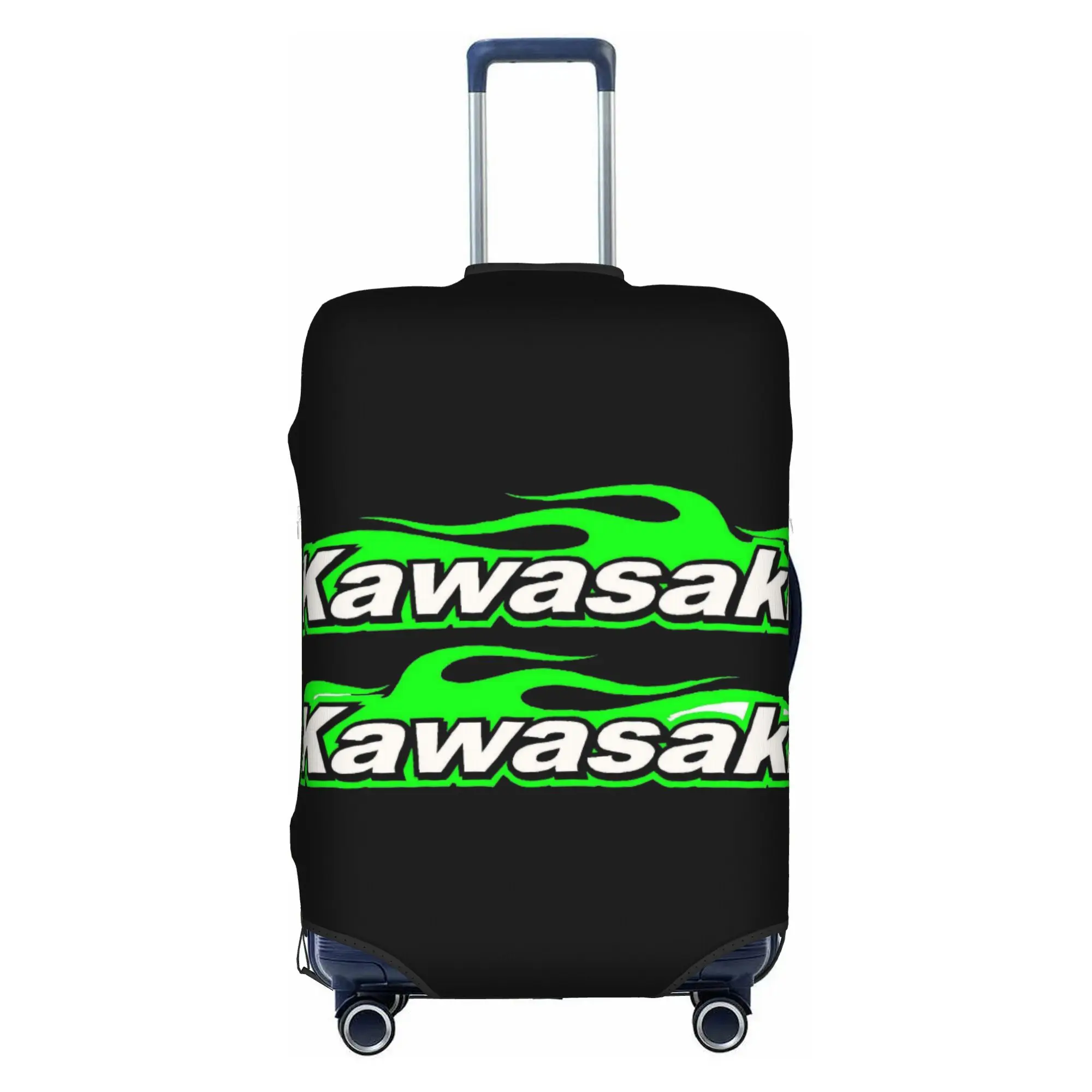 Custom Kawasaki Motorcycle Sport Racing Suitcase Cover Washable  Travel Luggage Covers for 18-32 inch