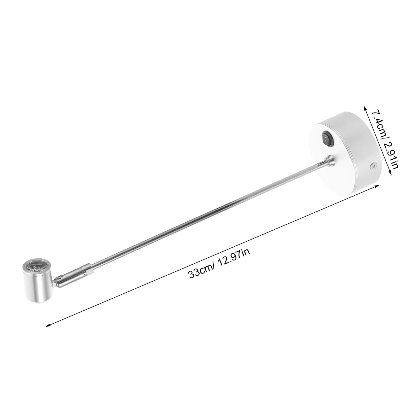 USB Rechargeable Cordless Jewelry Spotlight for Cabinets and Showcases – Silver Mini Display Lighting