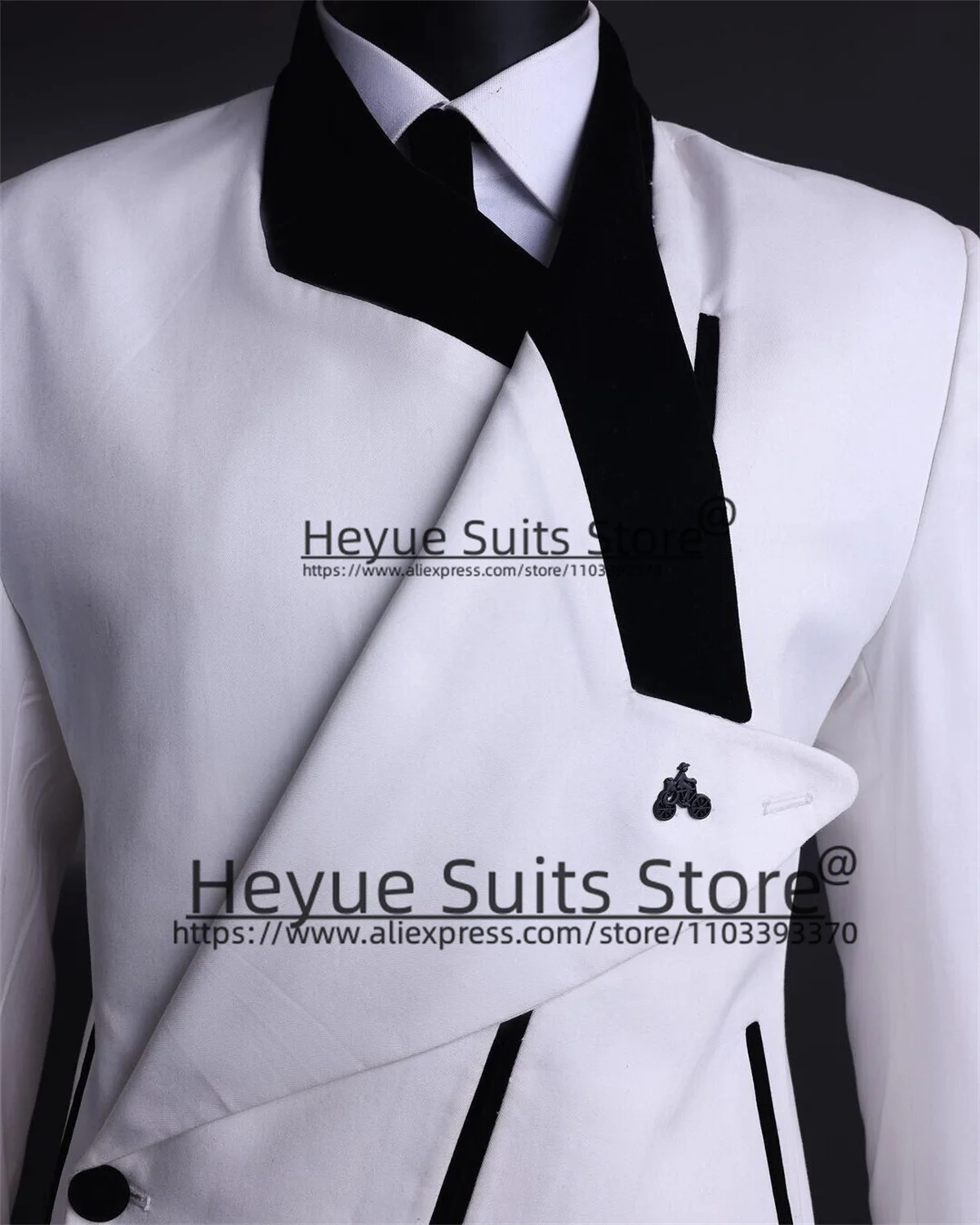 White One Button Wedding Suits Men Slim Fit Wide Lapel Formal Groom Tuxedos Prom 2 PCS Sets Elegant Male Blazer Trajes De Hombre