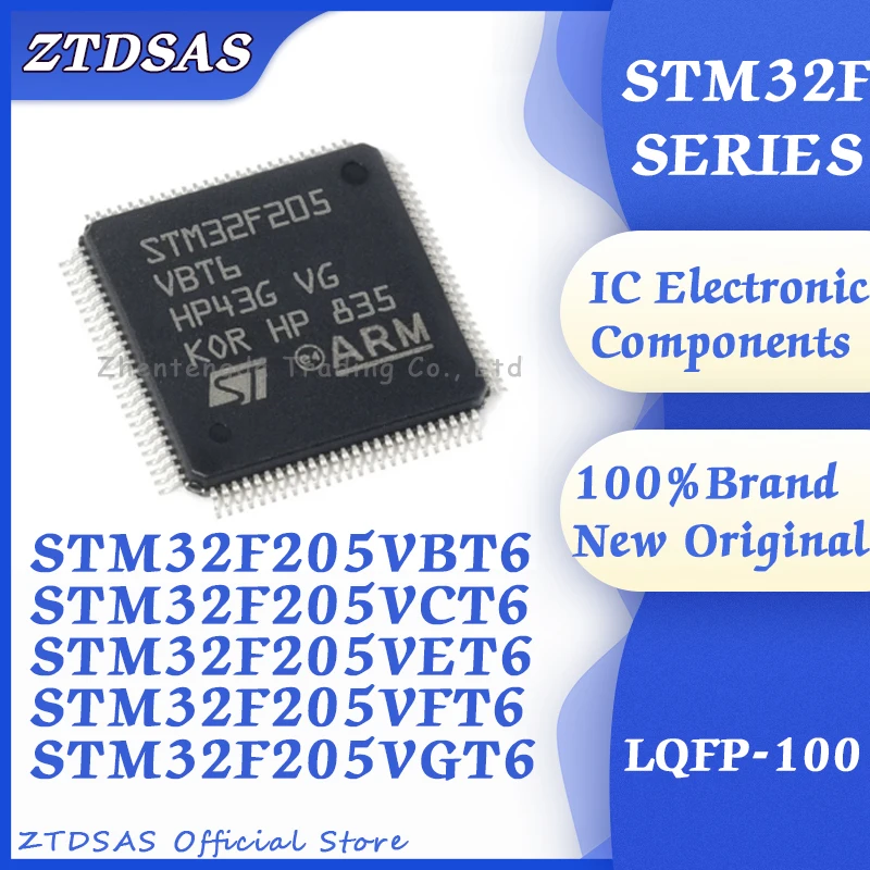 

STM32F205VBT6 STM32F205VCT6 STM32F205VET6 STM32F205VFT6 STM32F205VGT6 STM32F205V 32F205V STM32F205 STM32F IC MCU Chip LQFP-100