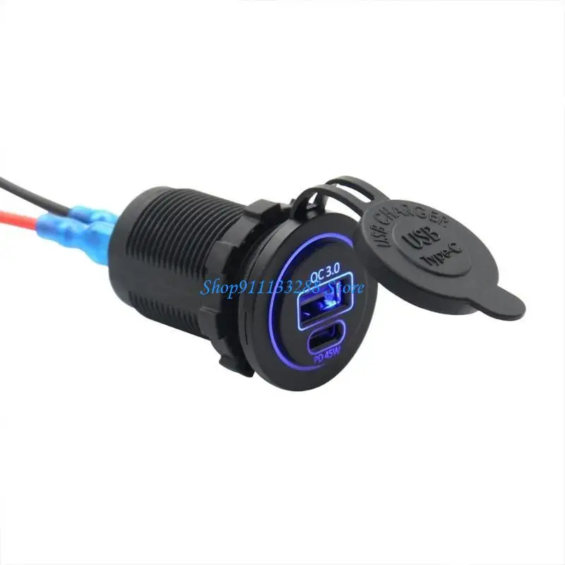 

G88D Car USB Outlet for Galaxy Note 20/10 S21/20/10 45W PD USB C & 18W QC3.0 Socket