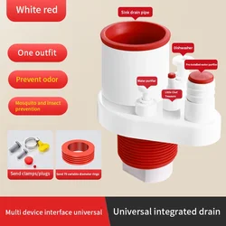Three-way sewer pipe, washing machine drain pipe, floor drain joint, butt joint, three-way water divider, one-to-two