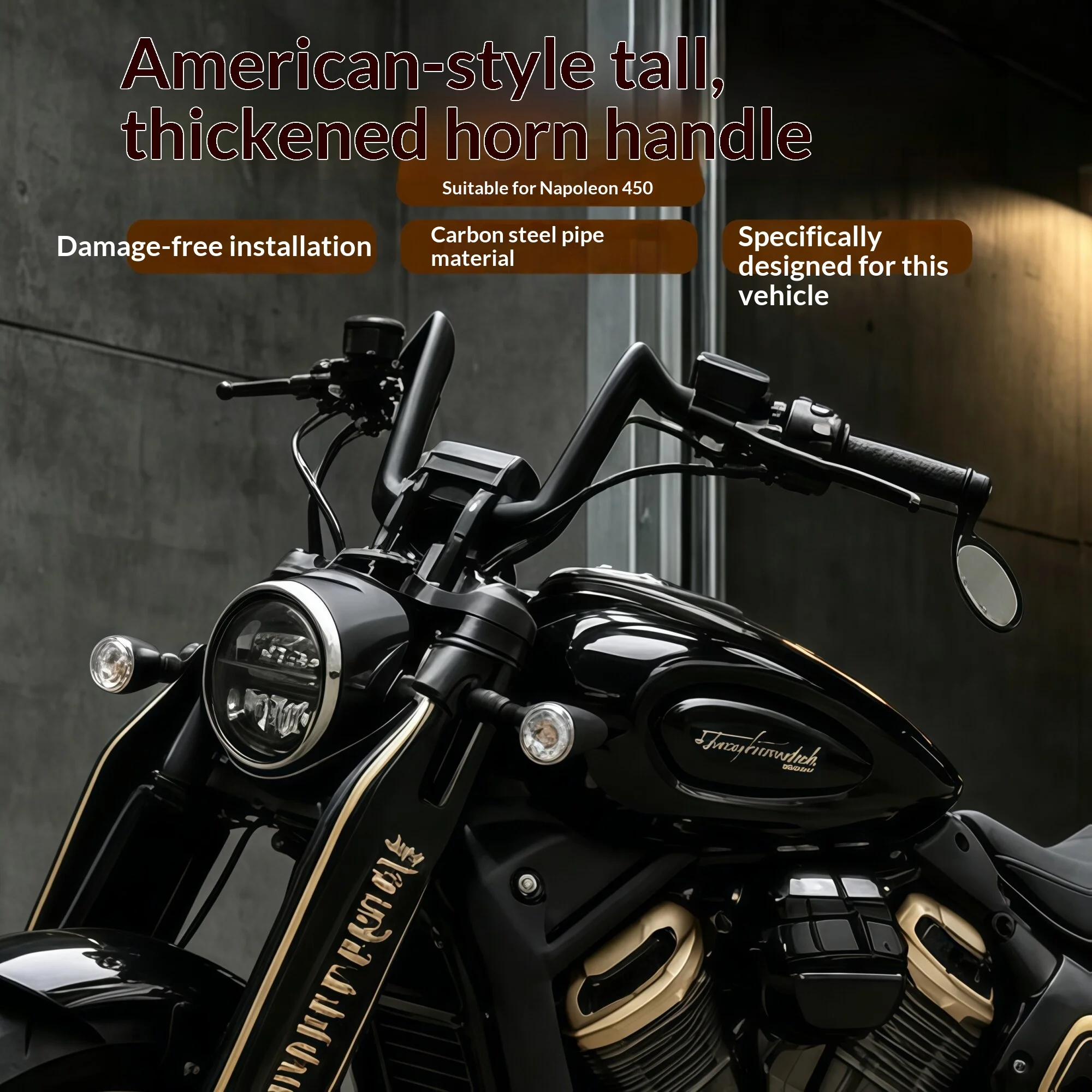 【Premium】For Napoleon 450 modified handlebar steering knob, thickened vintage claw handle, handlebar handle