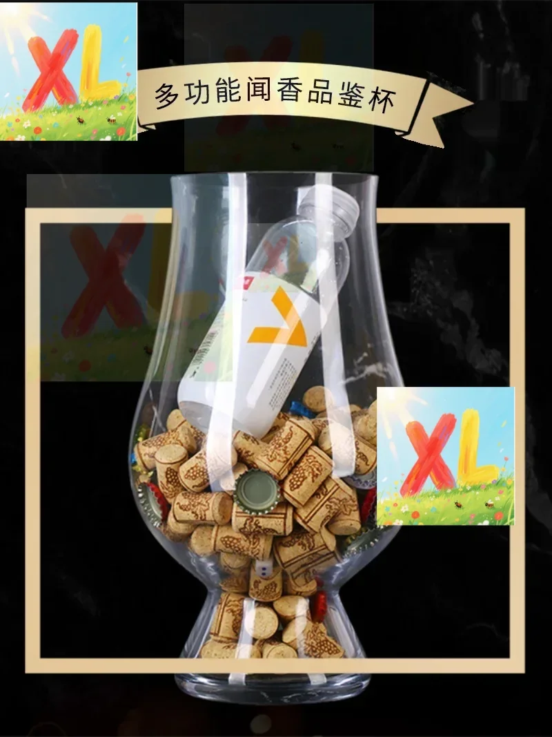 Creative European oversized glass art home decoration ornament, red wine cork collection bottle storage jar customization