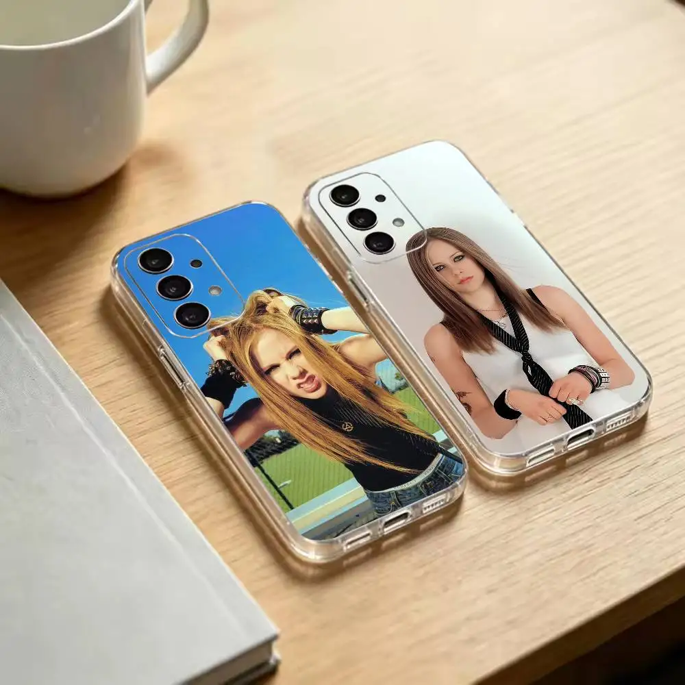 Retro Rock Merch Avril Lavigne  Transparent Phone Case For Samsung S25 S24 S23 S22 S21 S20 Ultra Plus FE Lite Note