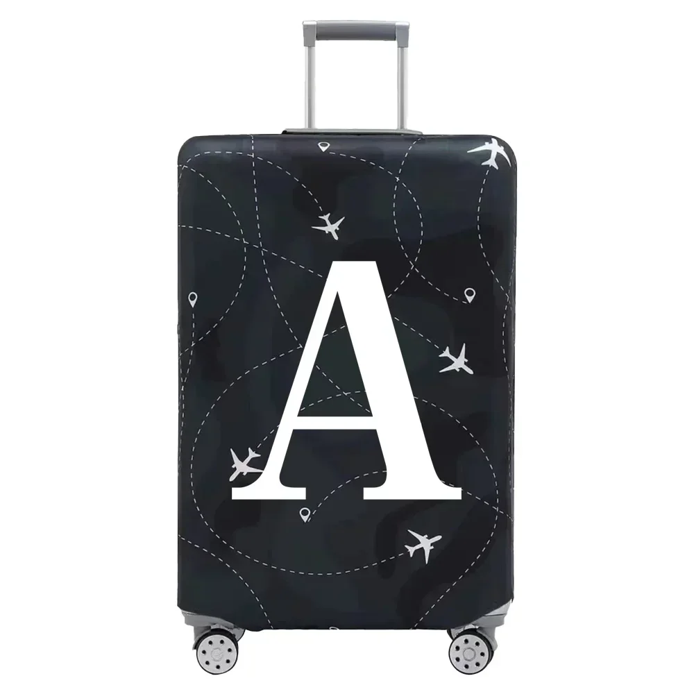 

Stretch Fabric Luggage Protective Cover Dust Cover Anti-Scratch Suitcase Suit for 18-32 Inch Bag White Letter Travel Accessories