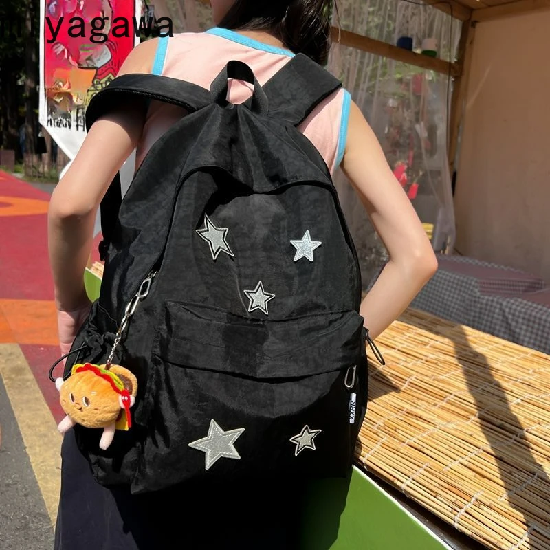 Miyagawa Spicy Girl Star Backpack Women\'s Causal Y2k Backpack Fashion High Capacity Japanese Ins Cute Girls\' School Bag