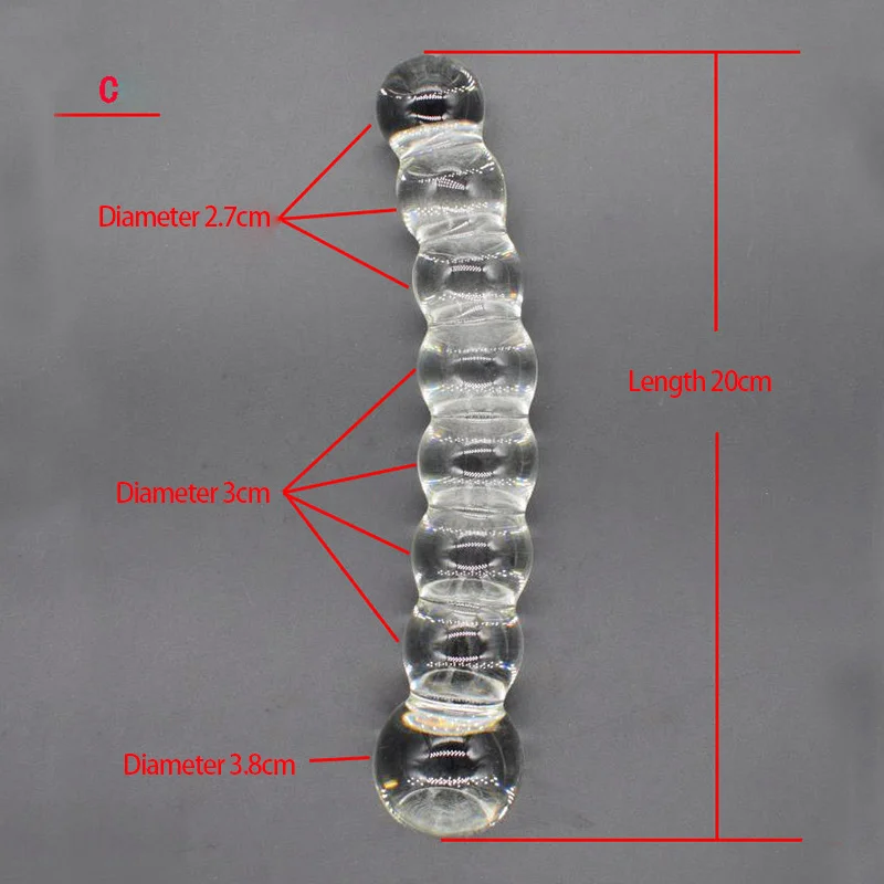 Pyrex Glass 8 Anal Beads Butt Plug G-spot Stimulation Dildo Penis Artificial Dick Gay Masturbate Adult Sex Toy For Women Men