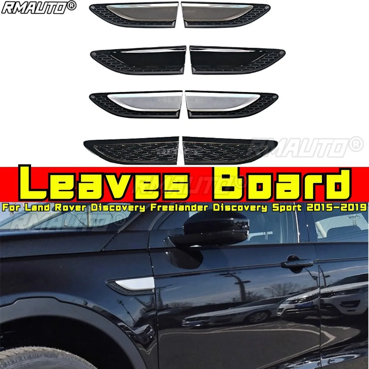 

For Land Rover Discovery Freelander Discovery Sport 2015-2019 Body Kit Leaves Board Side Air Outlet Trim Wing Flow Fender Grille