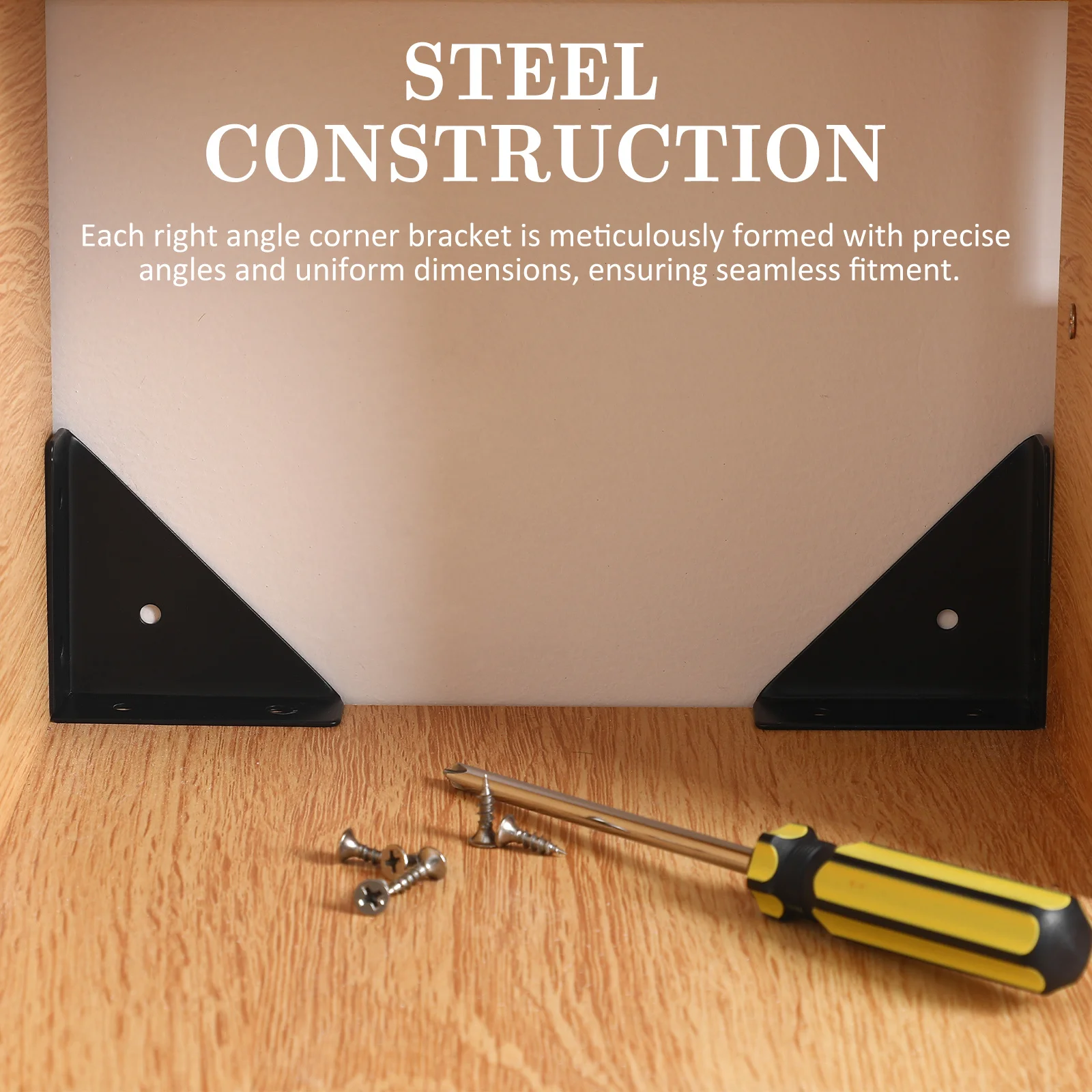 

10Pcs Heavy Duty Corner Brackets Triangle Shelf Brackets Cabinet Frame Reinforcement Angle Braces Furniture Metal Corner Brace