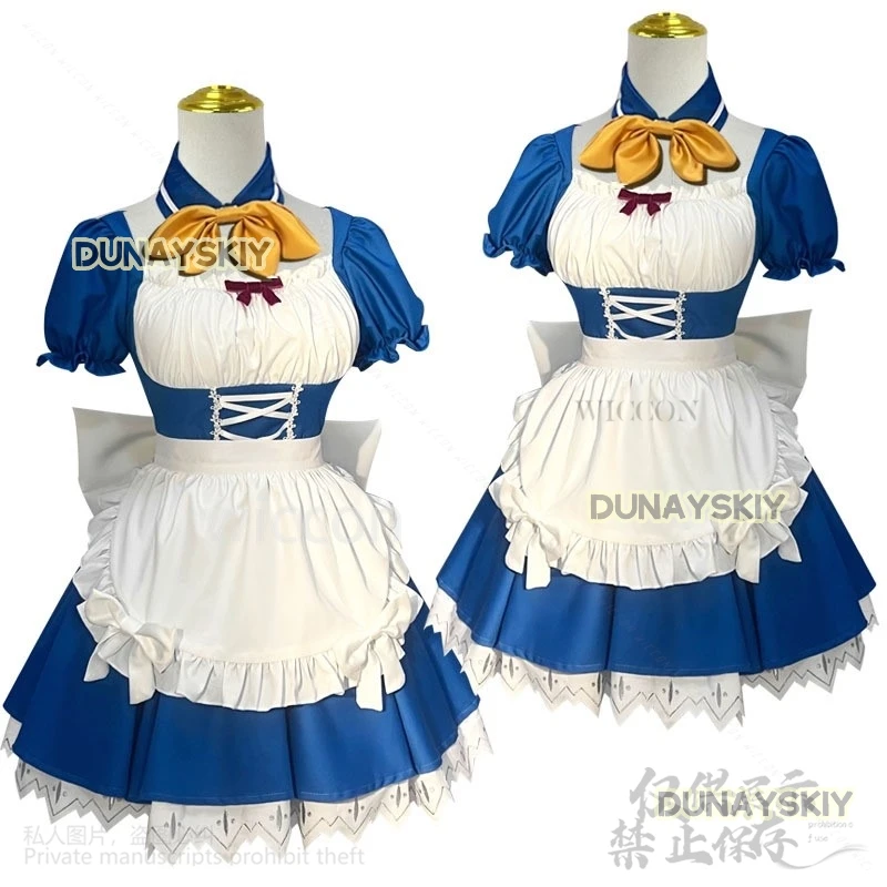 Disfraz de Anime Asuka Rei EVAA, disfraz Sexy de Lolita, vestido de sirvienta rojo y azul, pelucas Kawaii japonesas dulces para mujeres, Halloween para niñas personalizadas