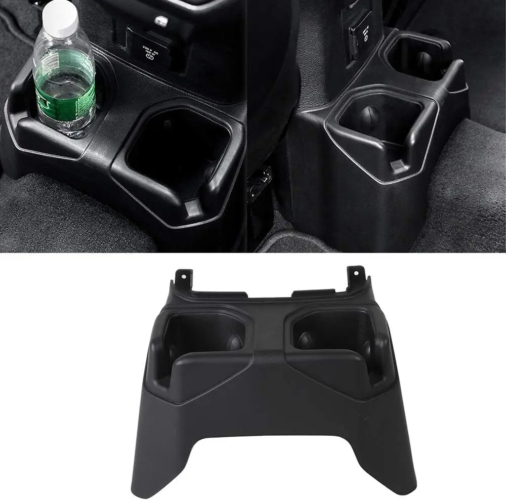

RearDrinkHolder Box for Jeep Wrangler JL 2018 2019 2020 2021 2022 2023StorageCase BoxCustomPartsConvenientMultifunction (Black)
